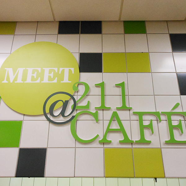 211 Cafe Sign